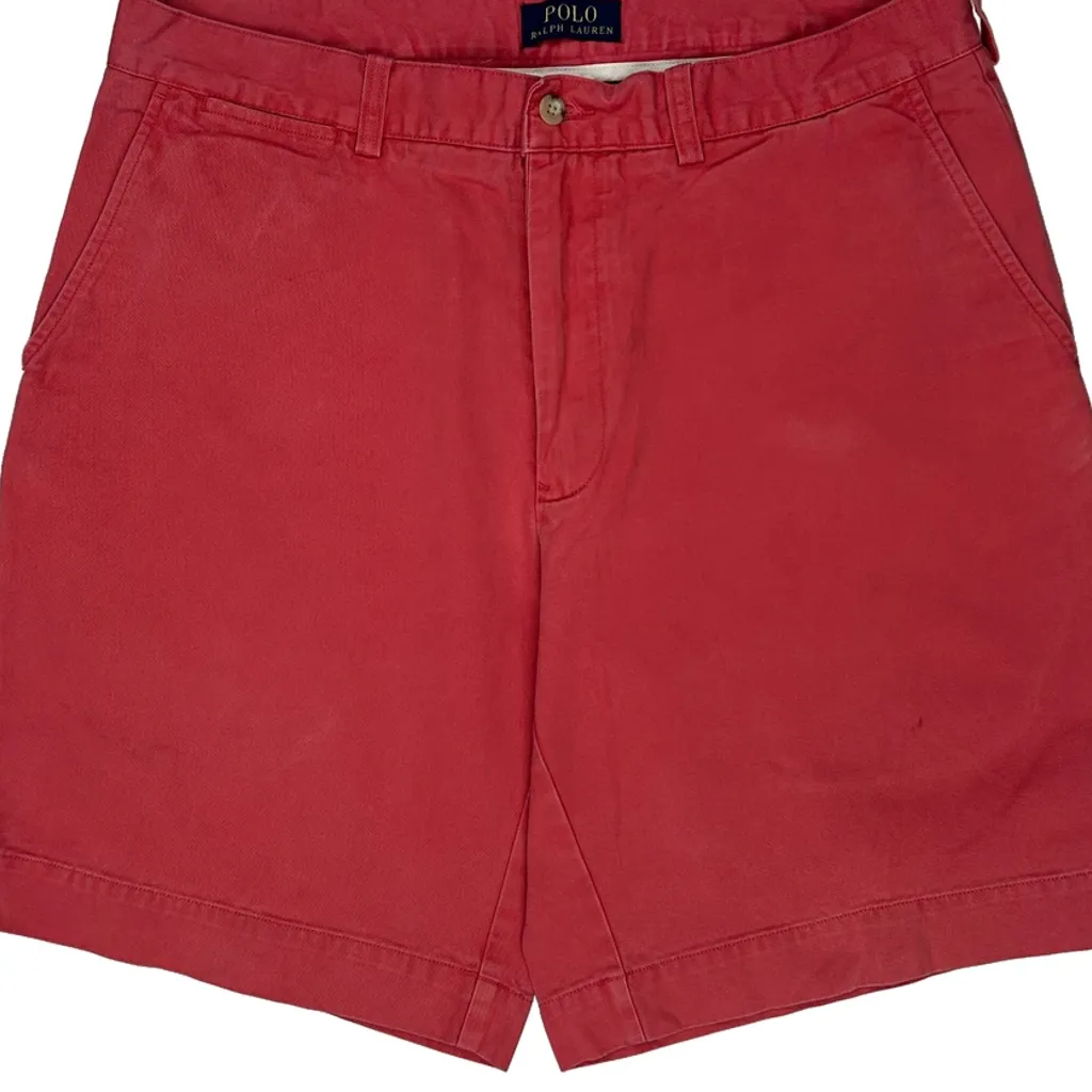 Polo By Ralph Lauren Chino Shorts - 34W 7L Red Cotton - Image 10