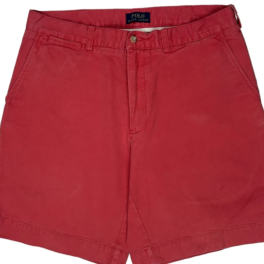 Polo By Ralph Lauren Chino Shorts - 34W 7L Red Cotton - Image 11