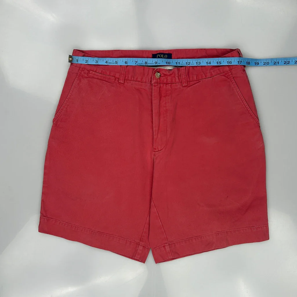 Polo By Ralph Lauren Chino Shorts - 34W 7L Red Cotton - Image 3