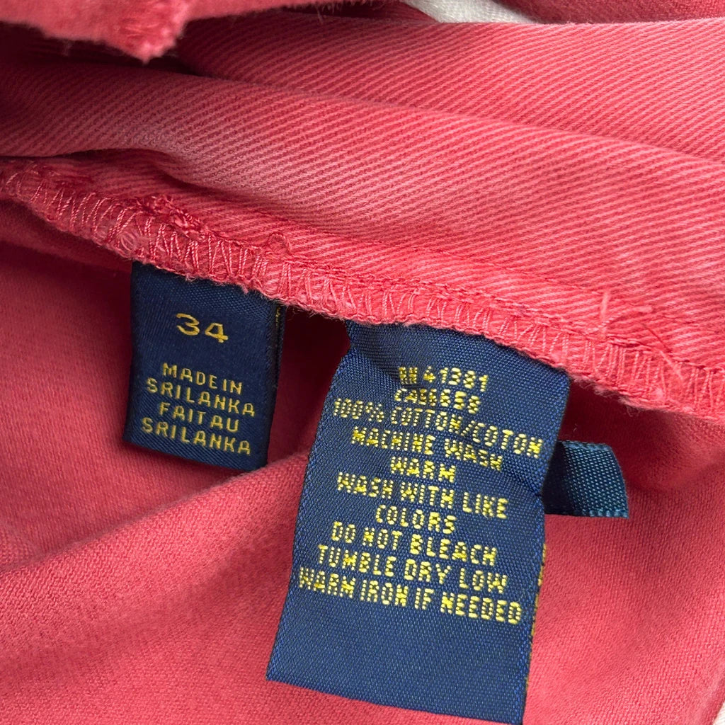 Polo By Ralph Lauren Chino Shorts - 34W 7L Red Cotton - Image 7