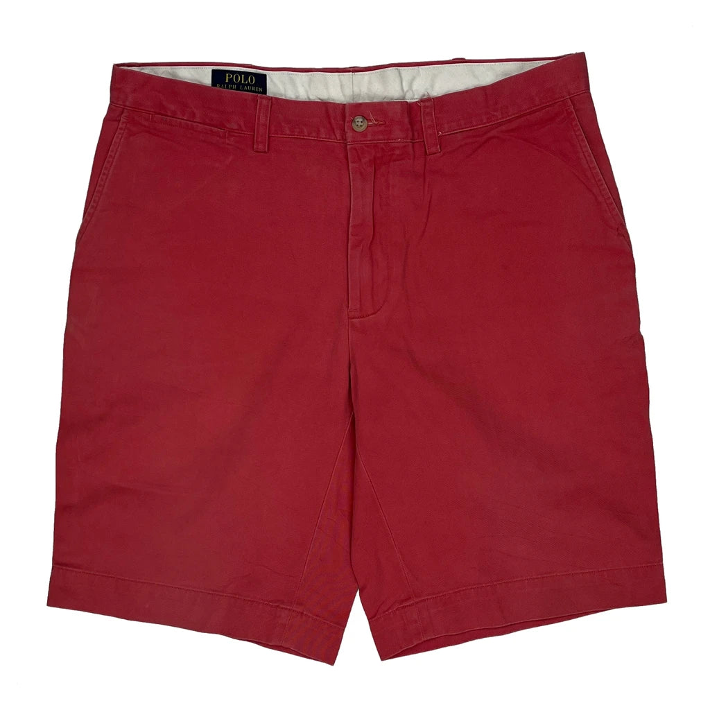 Polo By Ralph Lauren Chino Shorts - 34W 8L Red Cotton - Image 2