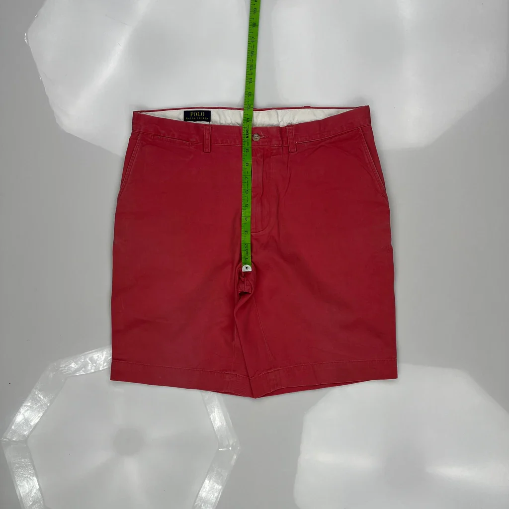 Polo By Ralph Lauren Chino Shorts - 34W 8L Red Cotton - Image 4