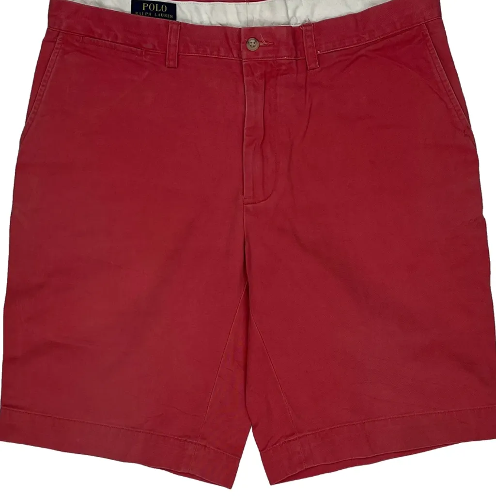 Polo By Ralph Lauren Chino Shorts - 34W 8L Red Cotton - Image 9
