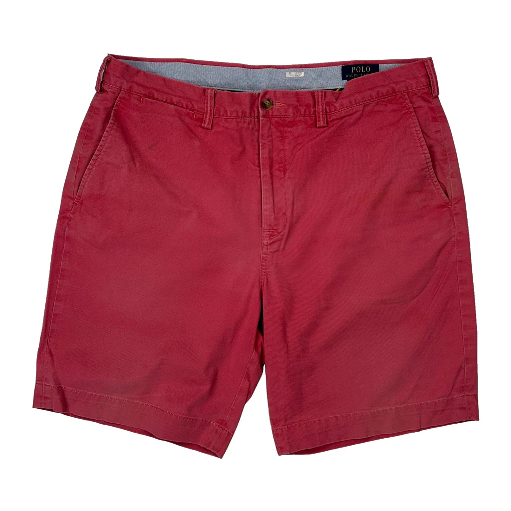 Polo By Ralph Lauren Chino Shorts - 36W 8L Red Cotton - Image 2