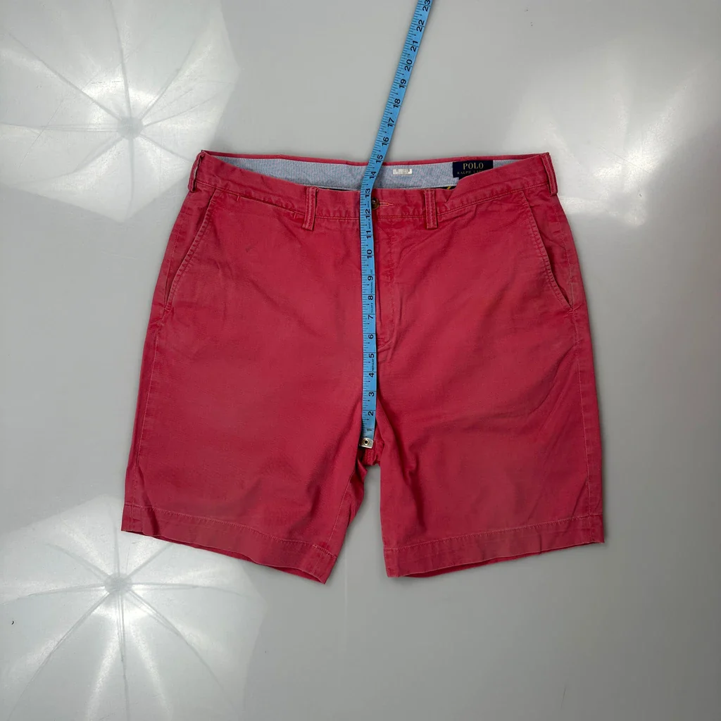 Polo By Ralph Lauren Chino Shorts - 36W 8L Red Cotton - Image 4