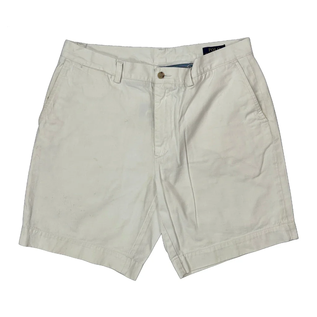 Polo By Ralph Lauren Chino Shorts - 32W 9L White Cotton - Image 2