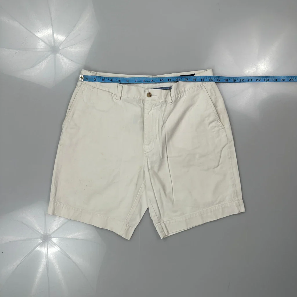 Polo By Ralph Lauren Chino Shorts - 32W 9L White Cotton - Image 3