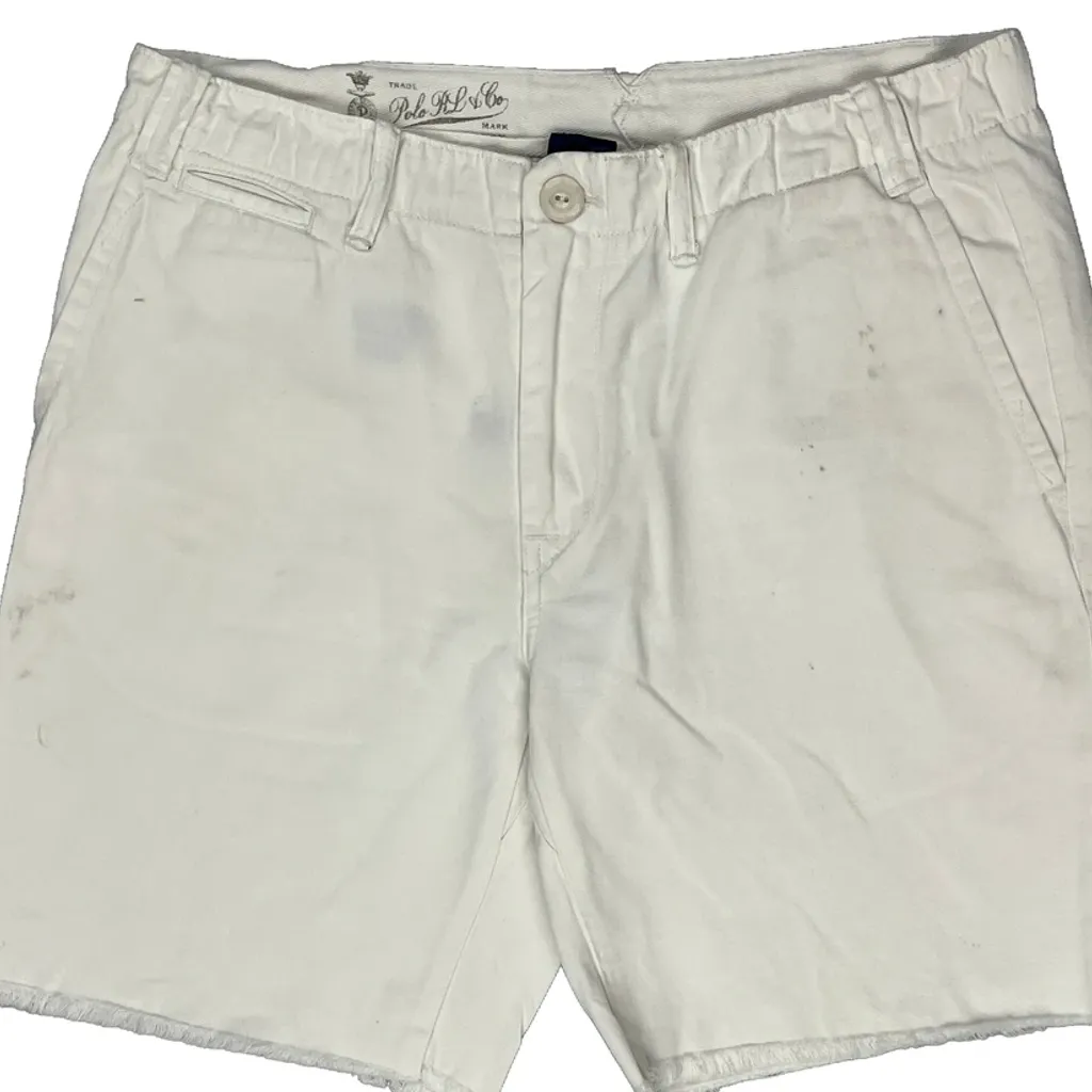Polo By Ralph Lauren Chino Shorts - 34W 9L White Cotton - Image 11