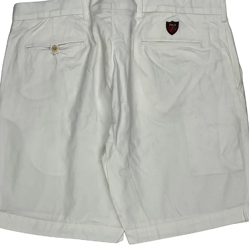 Polo By Ralph Lauren Chino Shorts - 35W 7L White Cotton - Image 7