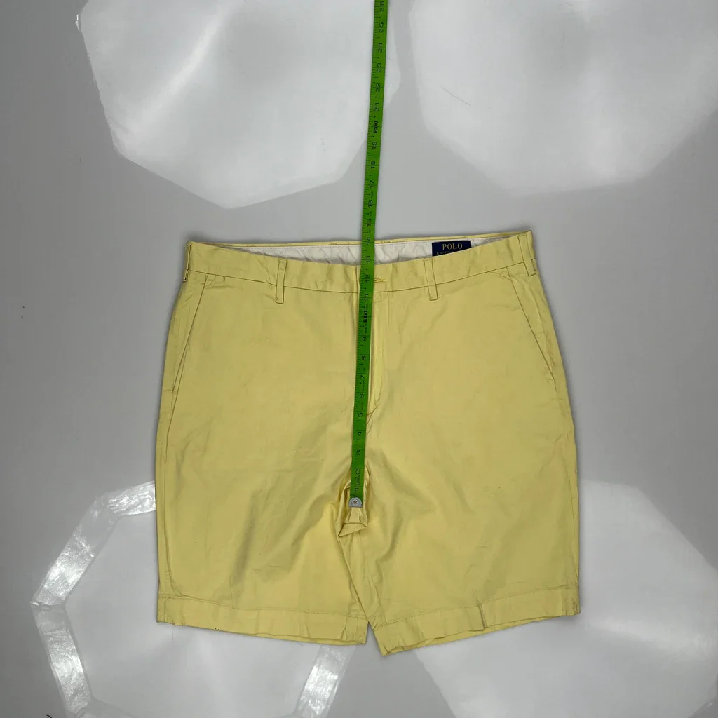 Polo By Ralph Lauren Chino Shorts - 36W 8L Yellow Cotton - Image 4