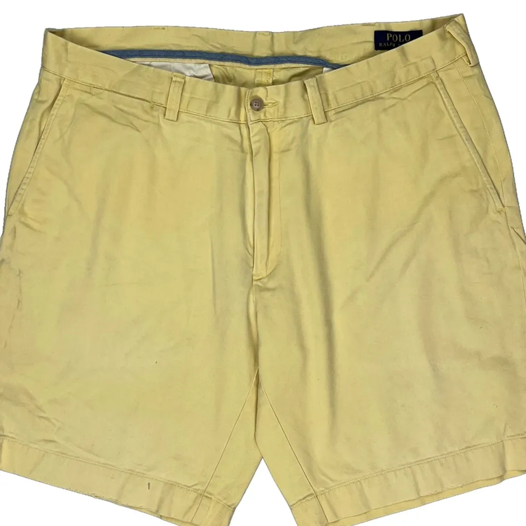 Polo By Ralph Lauren Chino Shorts - 36W 7L Yellow Cotton - Image 10