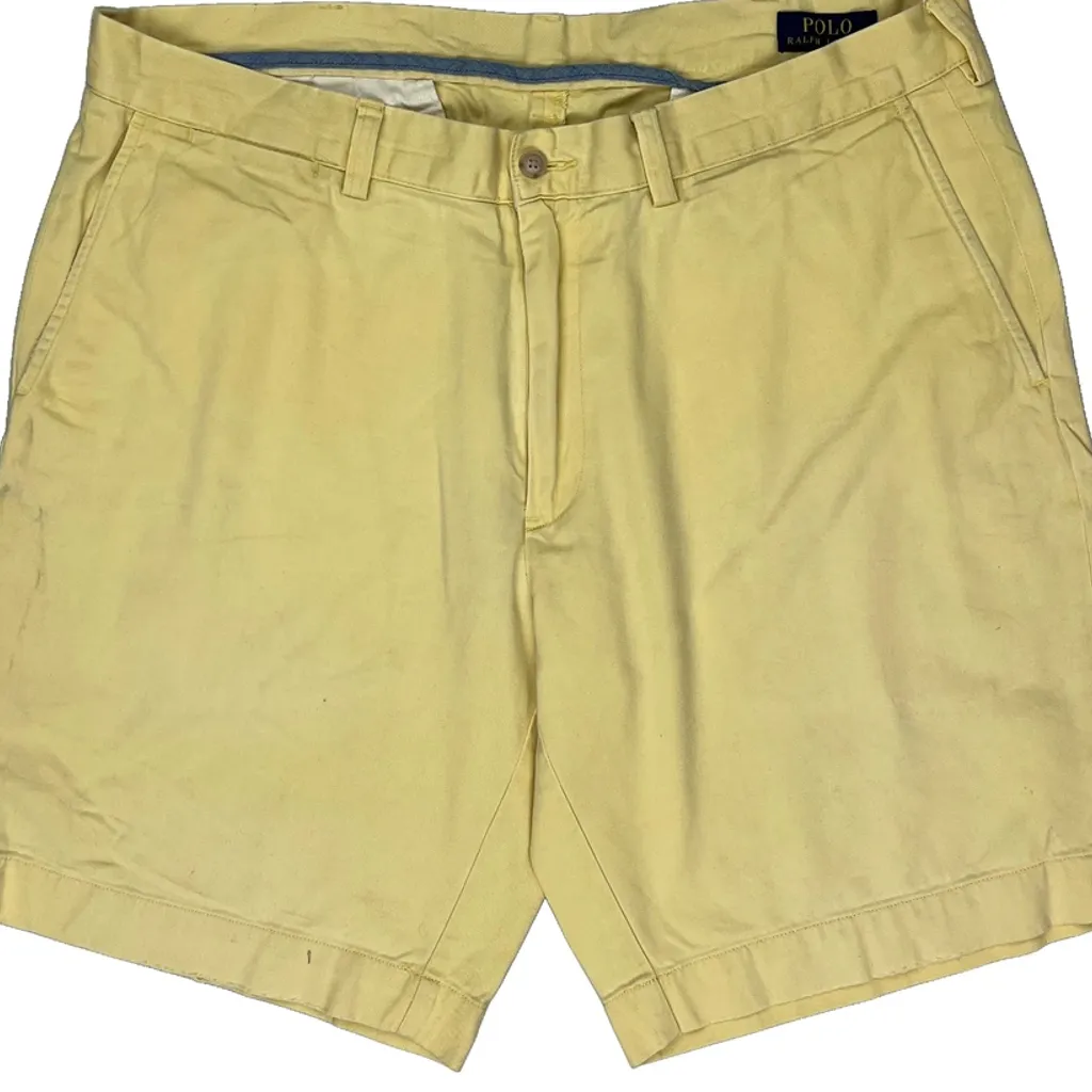 Polo By Ralph Lauren Chino Shorts - 36W 7L Yellow Cotton - Image 11