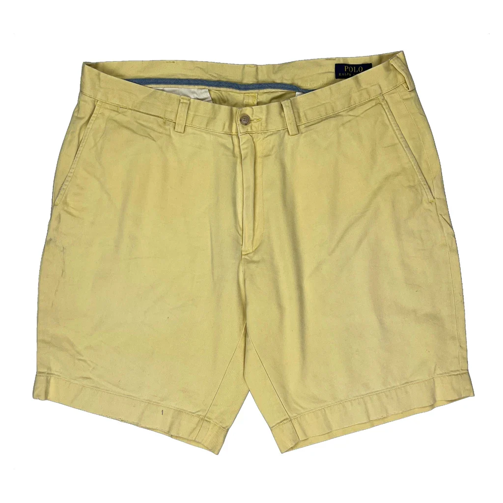Polo By Ralph Lauren Chino Shorts - 36W 7L Yellow Cotton - Image 2