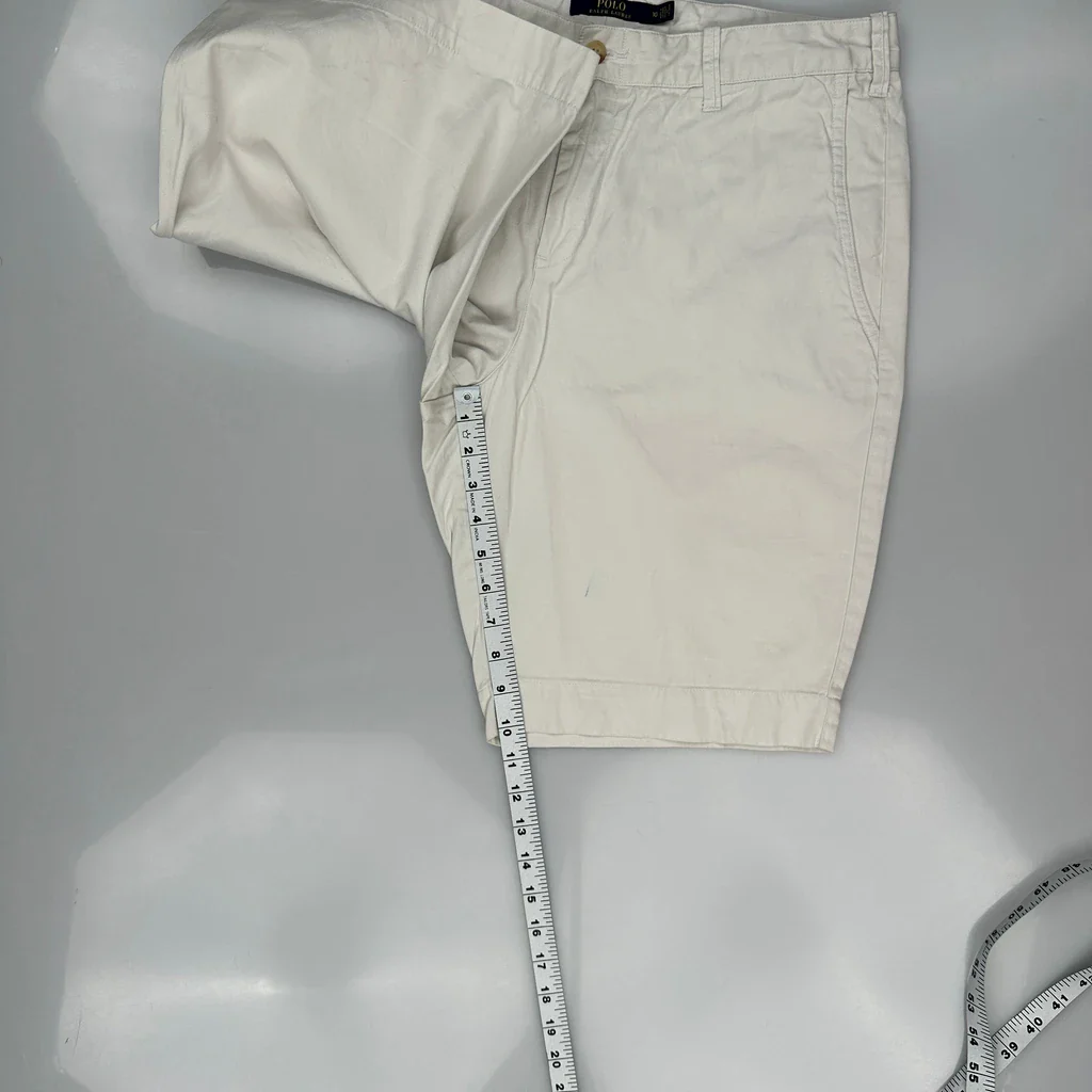 Polo By Ralph Lauren Chino Shorts - 34W UK 14 White Cotton - Image 5