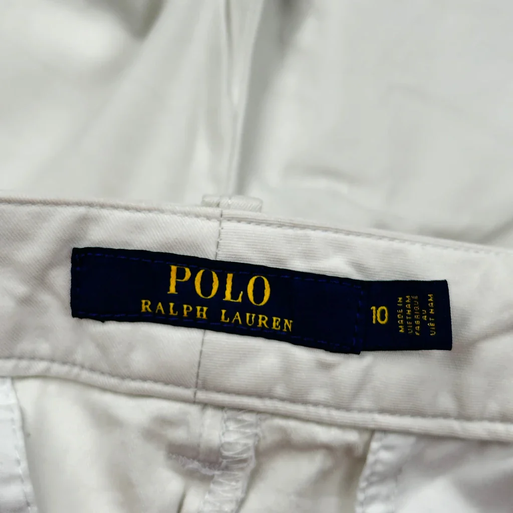 Polo By Ralph Lauren Chino Shorts - 34W UK 14 White Cotton - Image 6