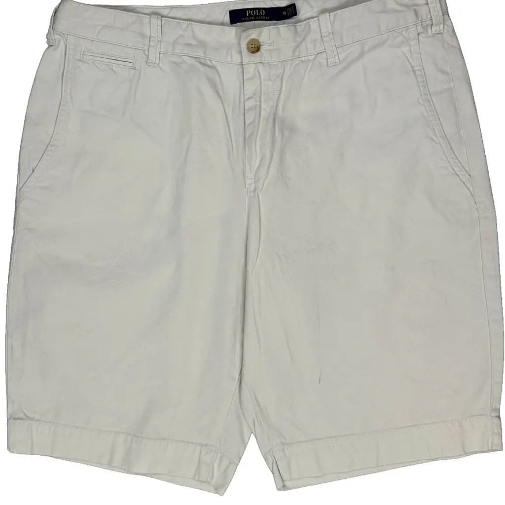 Polo By Ralph Lauren Chino Shorts - 34W UK 14 White Cotton - Image 9