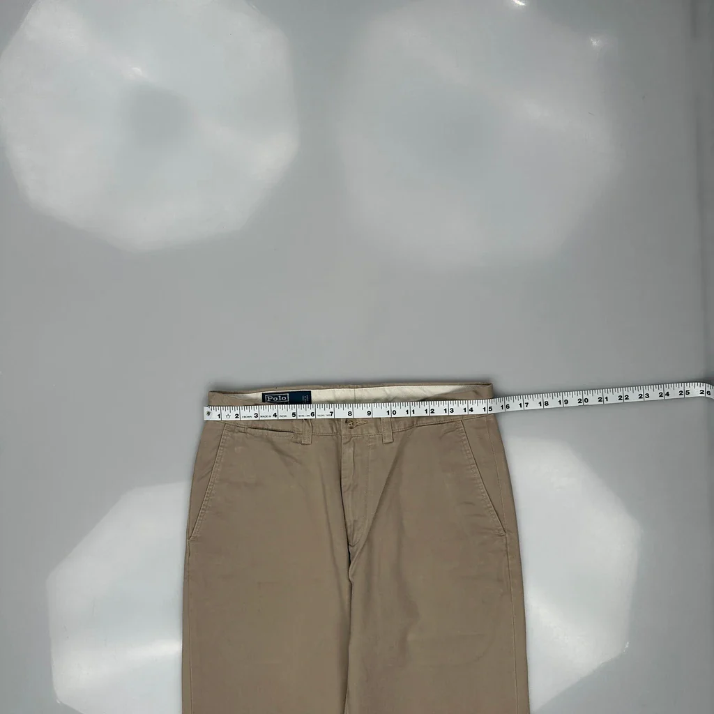 Polo By Ralph Lauren Preston Pant Chinos - 30W 30L Beige Cotton - Image 3