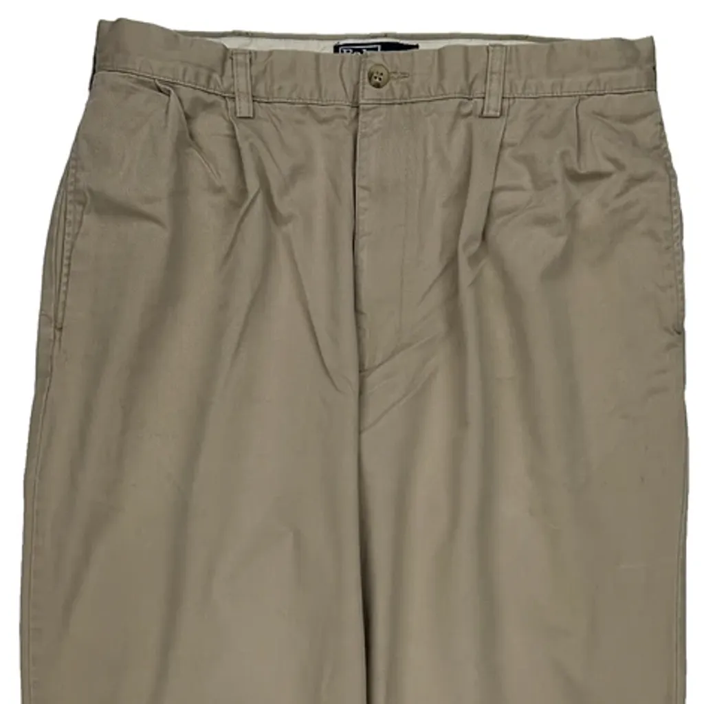 Polo By Ralph Lauren Pleated Chinos - 33W 30L Beige Cotton - Image 11