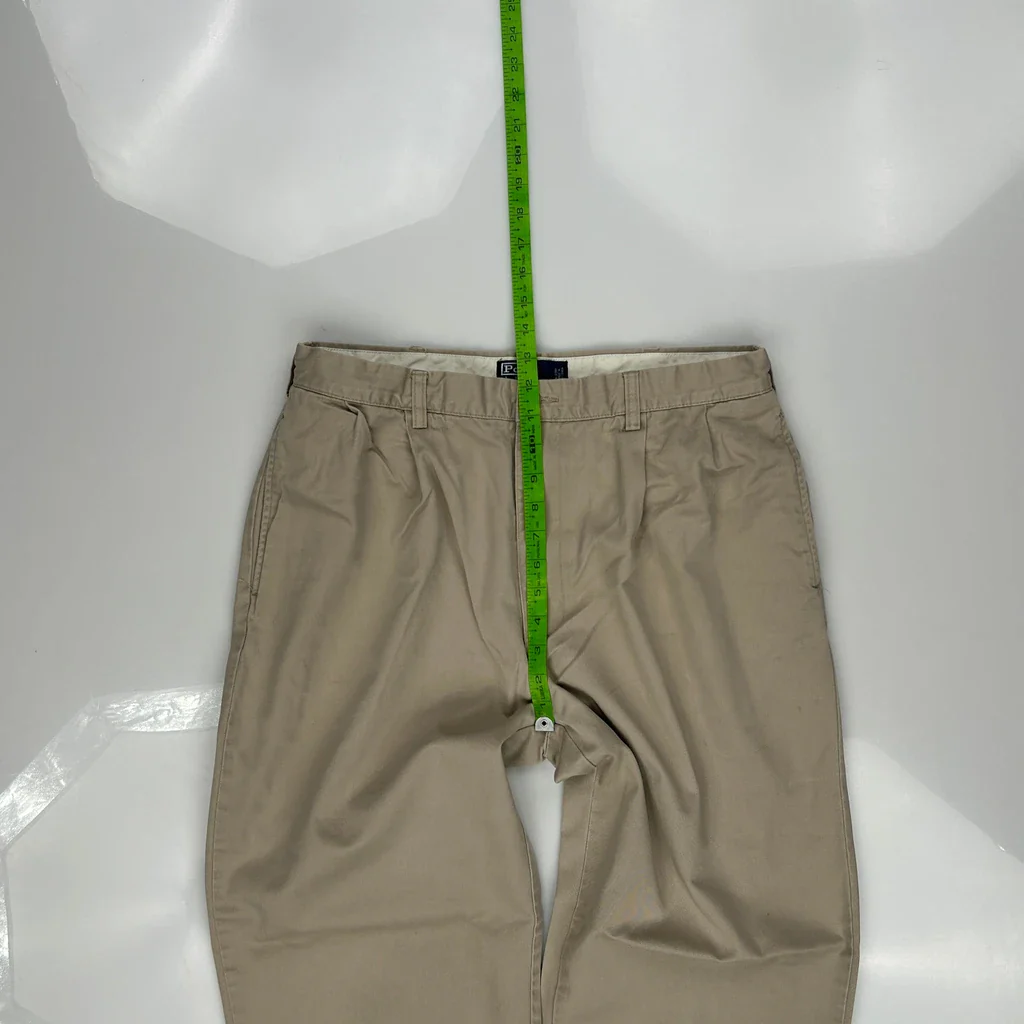Polo By Ralph Lauren Pleated Chinos - 33W 30L Beige Cotton - Image 4