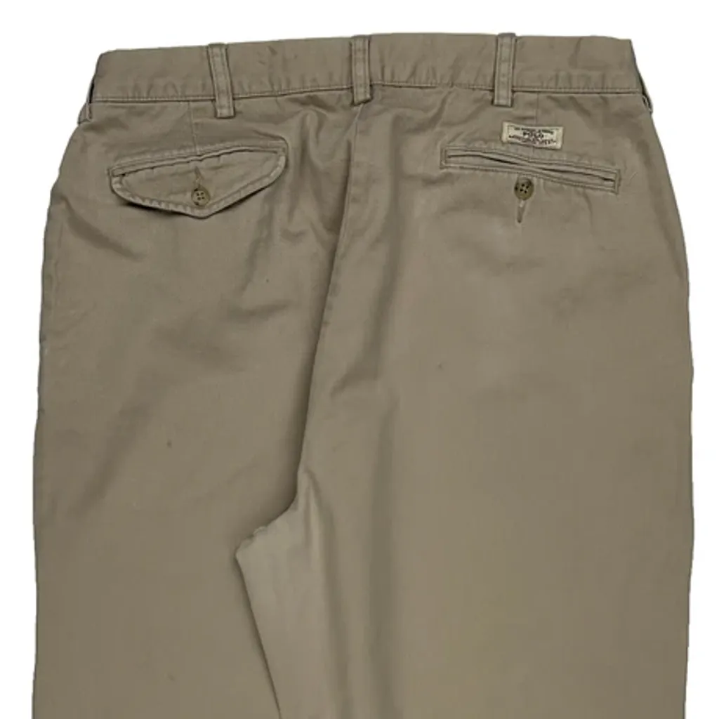 Polo By Ralph Lauren Pleated Chinos - 33W 30L Beige Cotton - Image 9