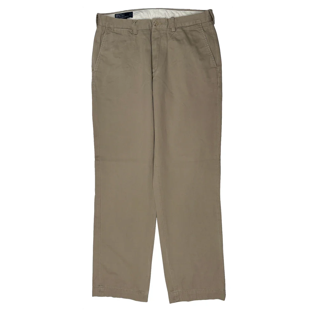 Polo By Ralph Lauren Preston Pant Chinos - 33W 32L Beige Cotton - Image 2