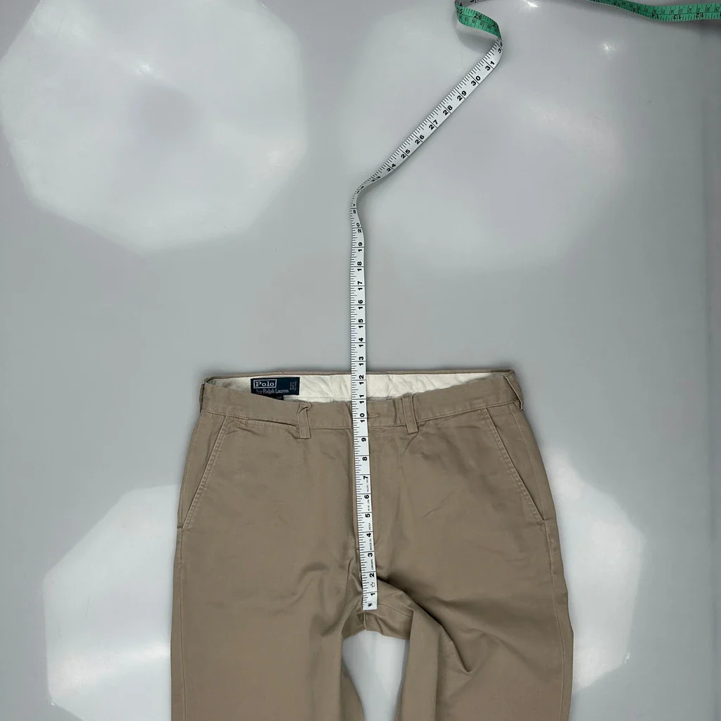 Polo By Ralph Lauren Preston Pant Chinos - 33W 32L Beige Cotton - Image 4
