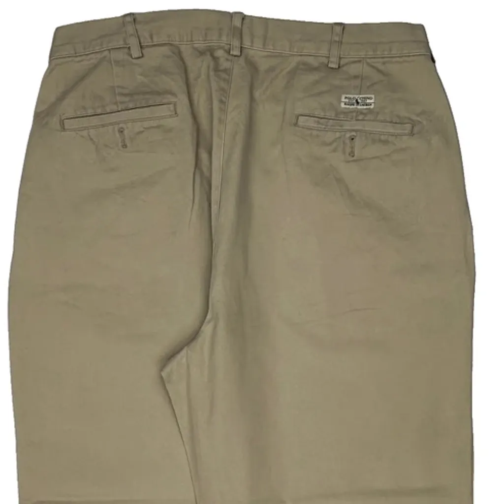 Polo By Ralph Lauren Wide Leg Pleated Chinos - 35W 29L Beige Cotton - Image 8