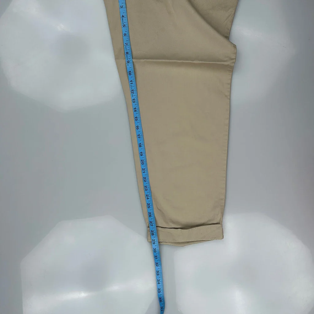 Polo By Ralph Lauren Pleated Loose Fit Chinos - 36W 30L Beige Cotton - Image 5