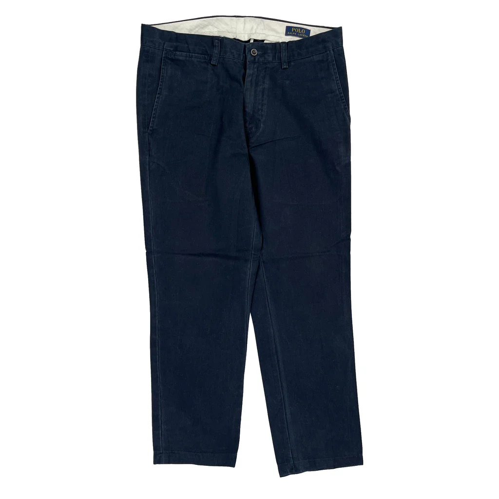 Slim Fit Polo By Ralph Lauren Chinos - 32W 28L Navy Cotton - Image 2