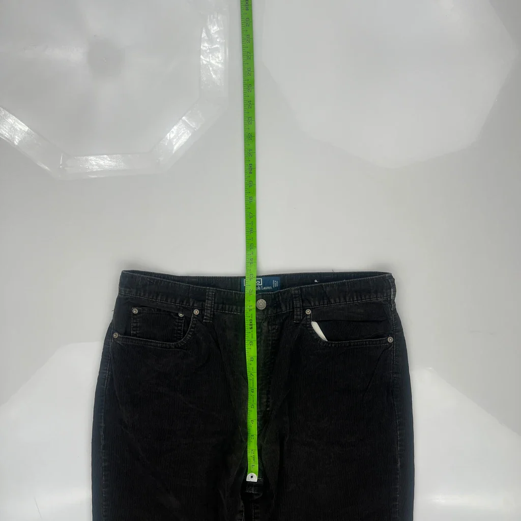 Polo By Ralph Lauren Cord Pants - 34″ Waist Black Cotton - Image 4