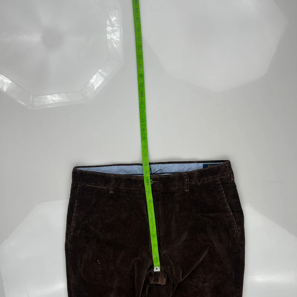Polo By Ralph Lauren Cord Pants - 34″ Waist Brown Cotton - Image 4