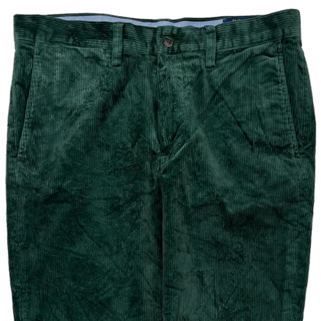 Polo By Ralph Lauren Cord Pants - 33″ Waist Green Corduroy - Image 10