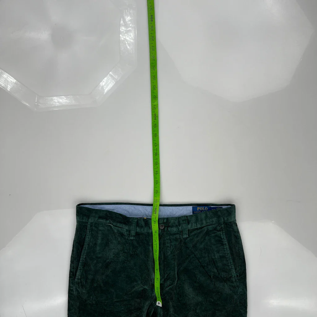 Polo By Ralph Lauren Cord Pants - 33″ Waist Green Corduroy - Image 4