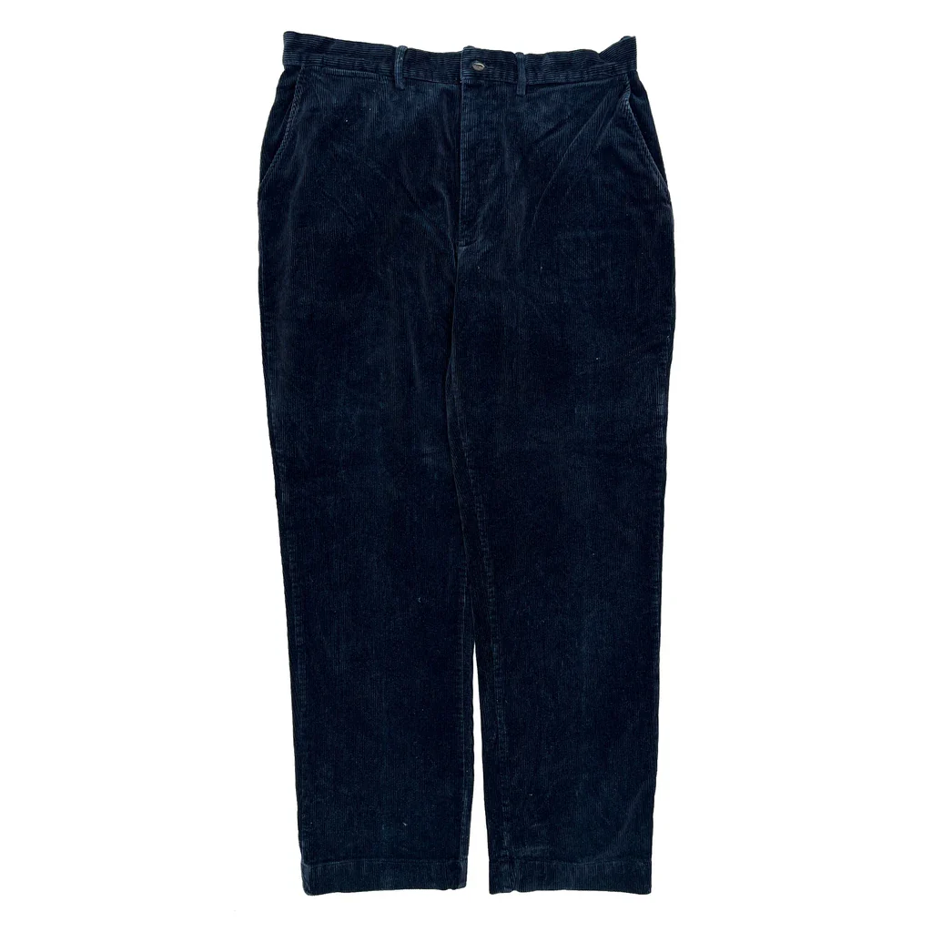 Polo By Ralph Lauren Cord Trousers - 34″ Waist Blue Cotton - Image 2