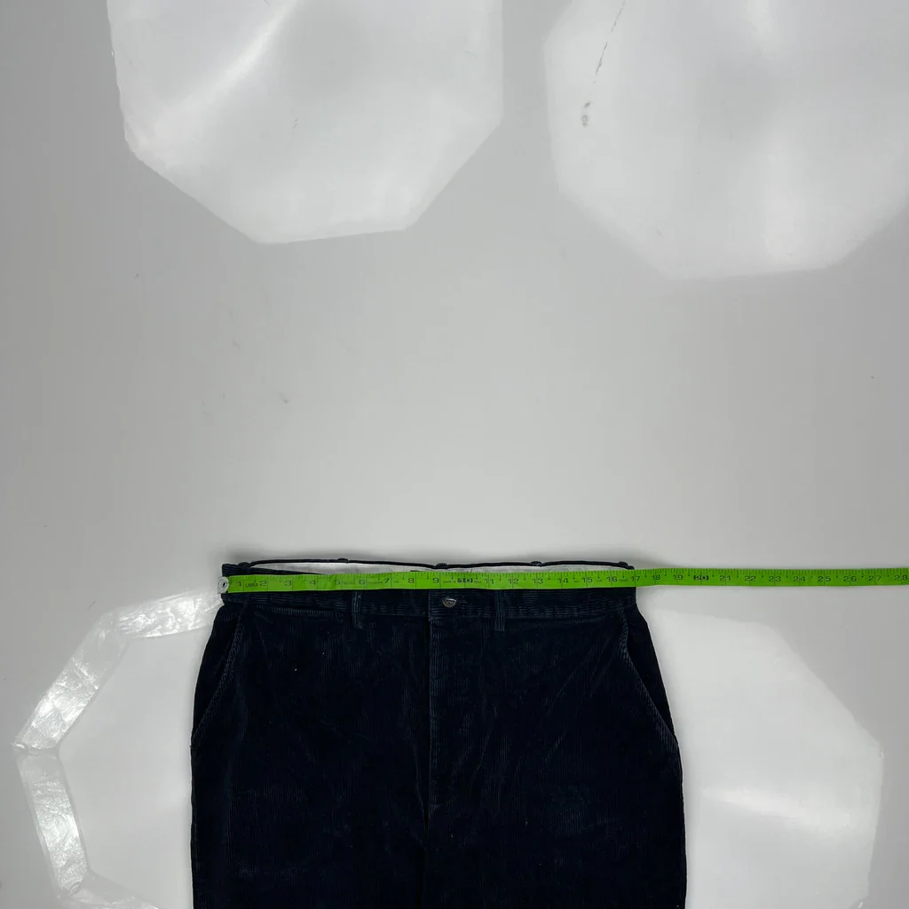 Polo By Ralph Lauren Cord Trousers - 34″ Waist Blue Cotton - Image 3