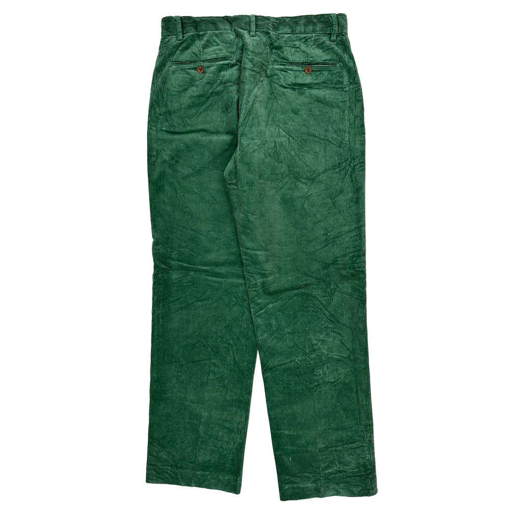 Polo By Ralph Lauren Cord Trousers - 31″ Waist Green Cotton