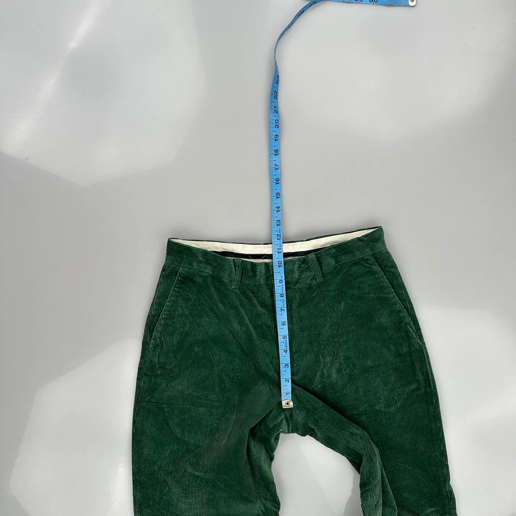 Polo By Ralph Lauren Cord Trousers - 31″ Waist Green Cotton - Image 4