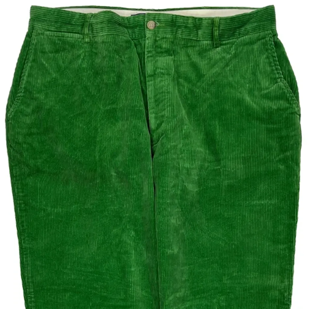 Polo By Ralph Lauren Cord Trousers - 36″ Waist Green Cotton - Image 11