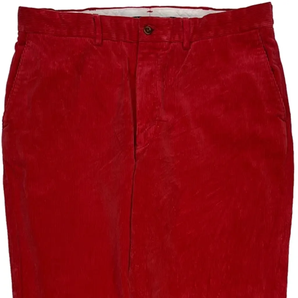 Polo By Ralph Lauren Cord Trousers - 34″ Waist Red Cotton - Image 9