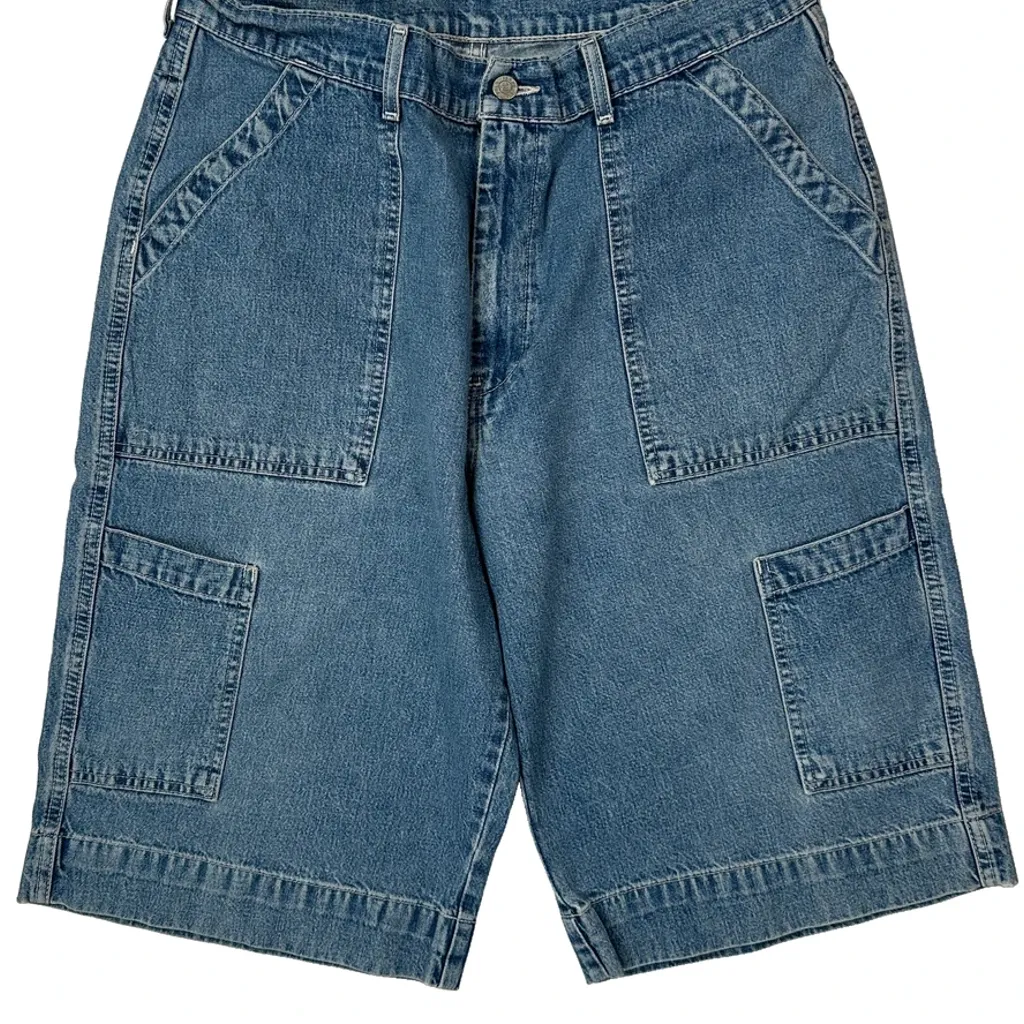 Polo By Ralph Lauren Cargo Denim Shorts - 32W 13L Blue Denim - Image 9