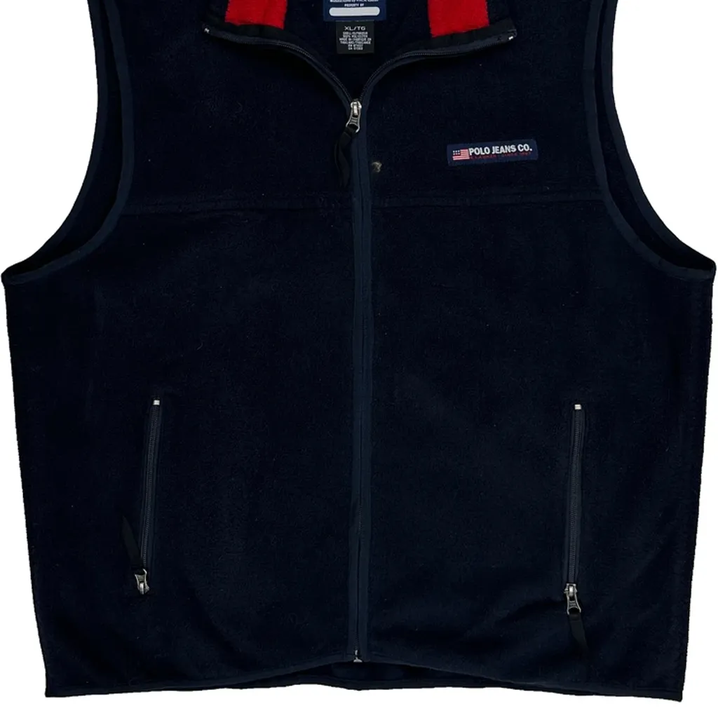 Polo By Ralph Lauren Fleece Gilet - XL Navy Polyester - Image 7