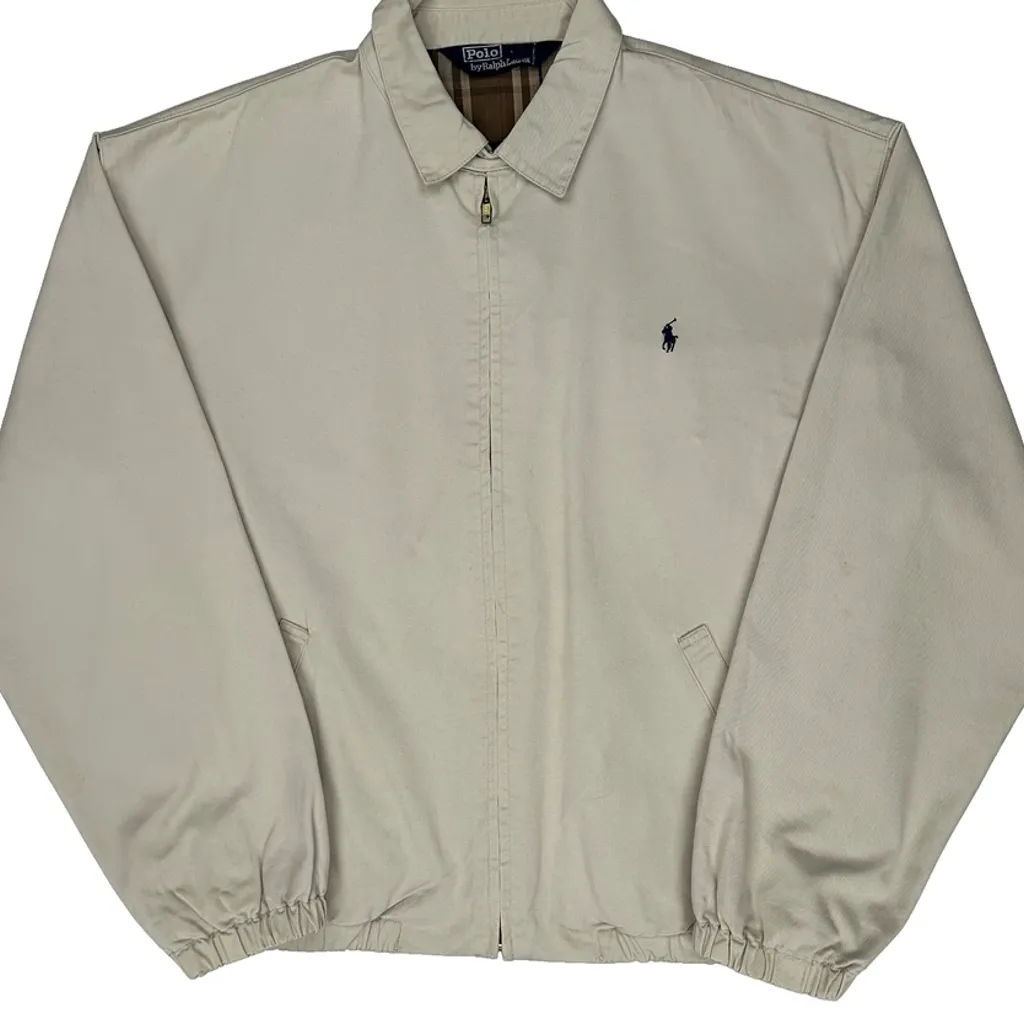 Polo By Ralph Lauren Harrington Jacket - Large Beige Cotton - Image 4
