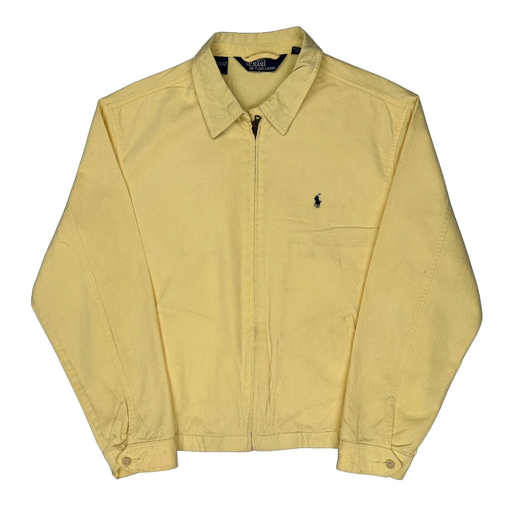 Polo By Ralph Lauren Harrington Jacket - Large Yellow Cotton