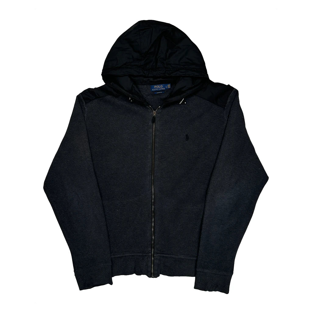 Polo By Ralph Lauren Hoodie - Large Black Cotton Blend