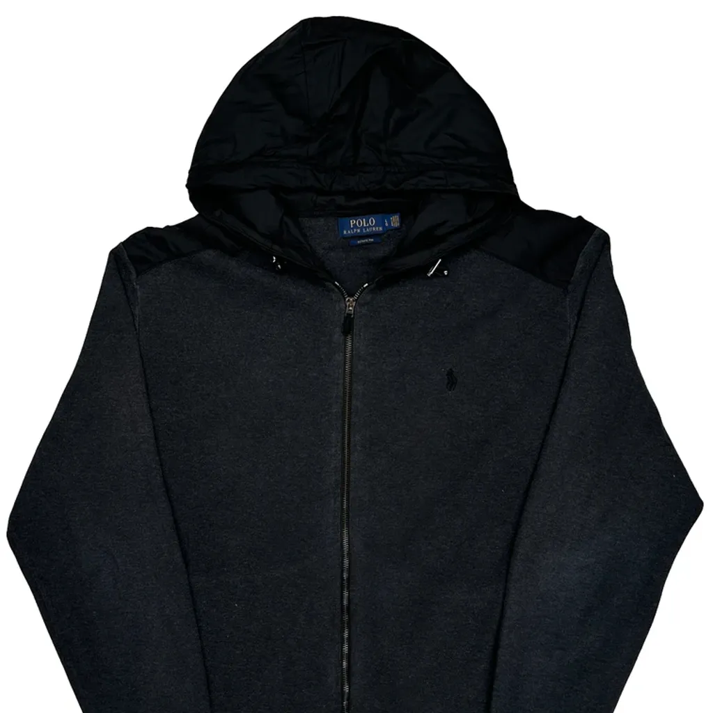 Polo By Ralph Lauren Hoodie - Large Black Cotton Blend - Image 4