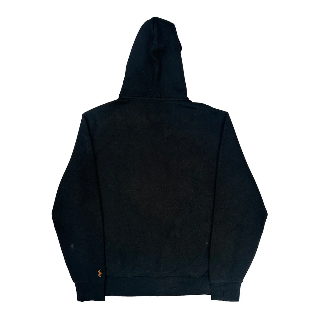 Polo By Ralph Lauren Spellout Hoodie - Large Black Cotton - Image 2