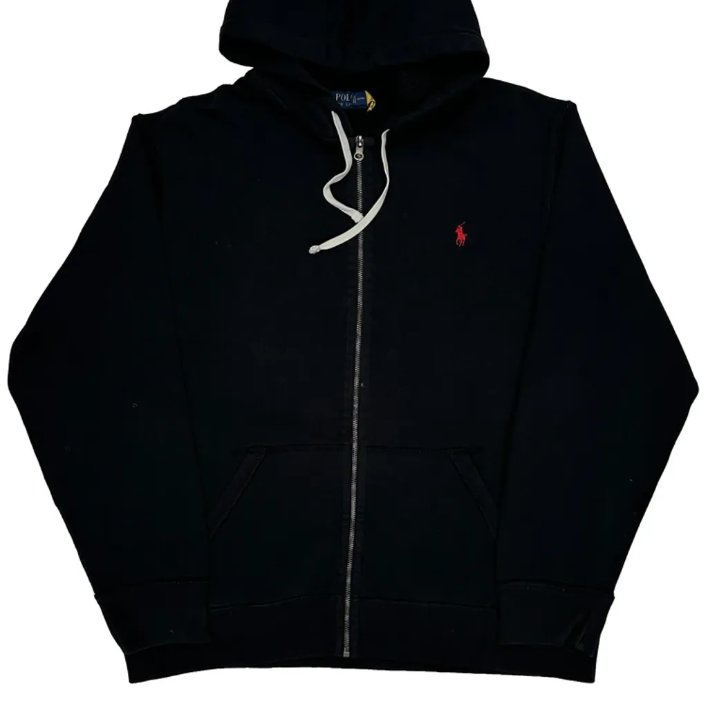 Polo By Ralph Lauren Full Zip Hoodie - XL Black Cotton - Image 6