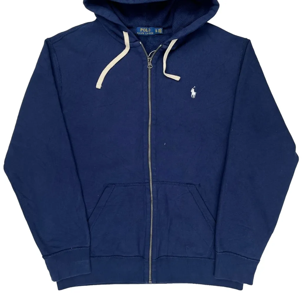 Polo By Ralph Lauren Hoodie - XL Blue Cotton - Image 4