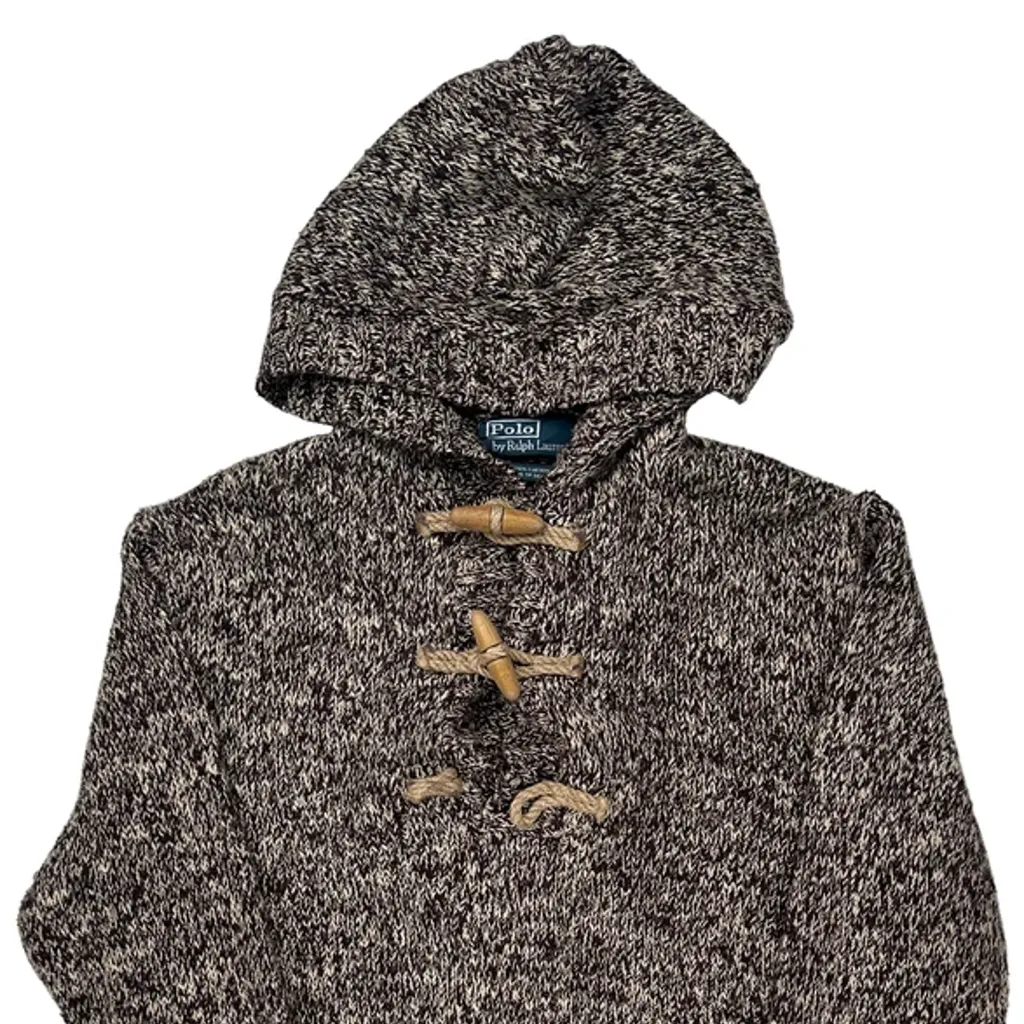 Polo By Ralph Lauren Hoodie - Large Gray Cotton - Image 5