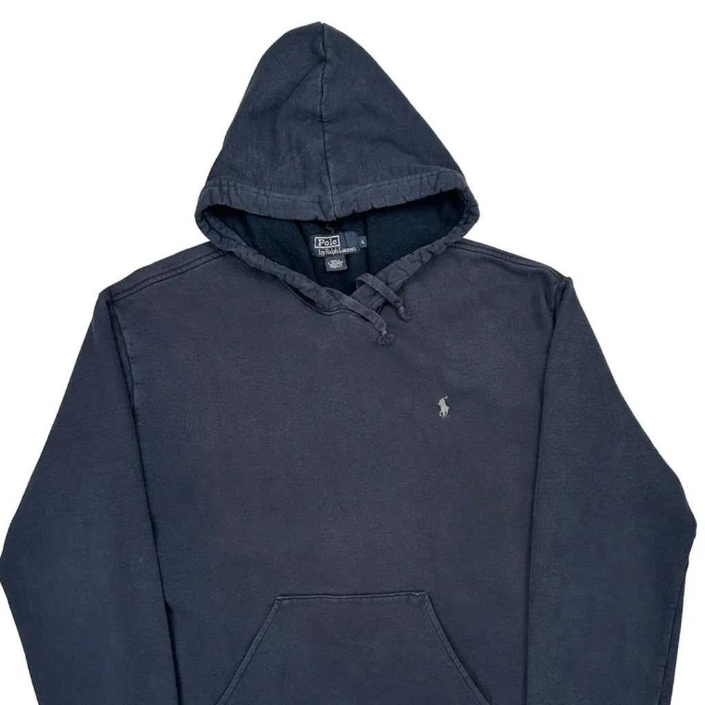 Polo By Ralph Lauren Hoodie - Large Navy Cotton - Image 5